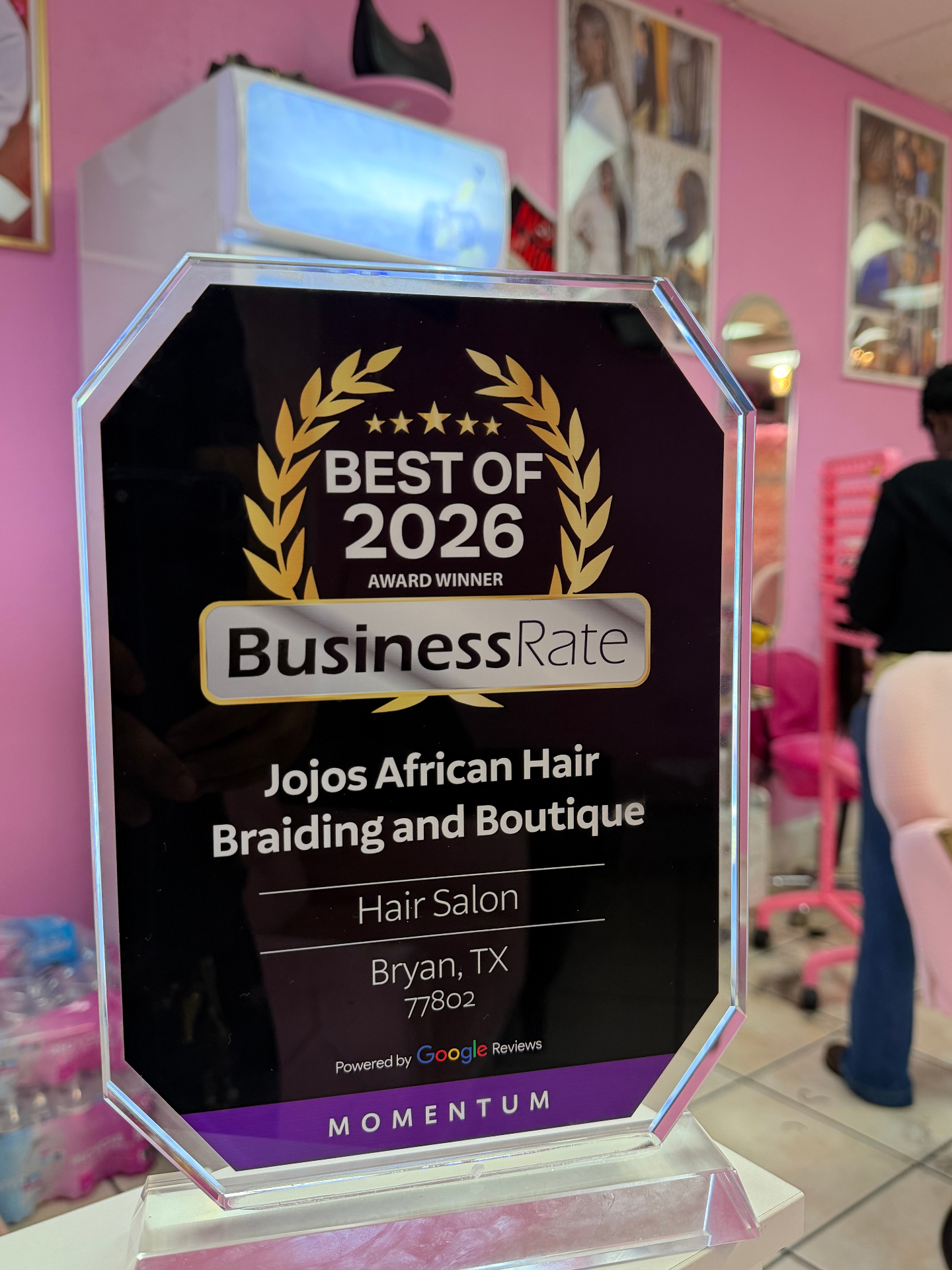 Best of 2026 BusinessRate Award — JoJos African Hair Braiding and Boutique